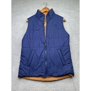 The North Face Sherpa reversible vest navy size medium